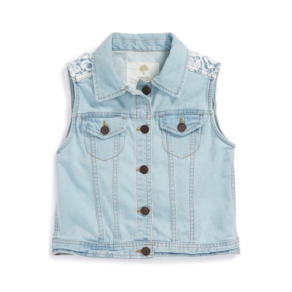 Tucker + Tate crochet denim vest